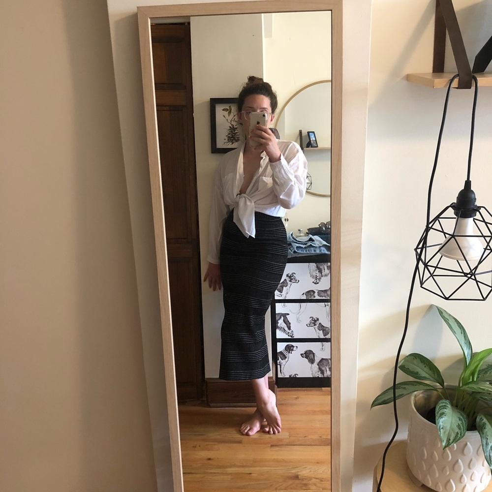 Vintage Plaid Pencil Skirt Size 2